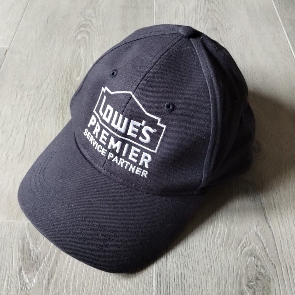 Lowe's Hat Baseball Cap Premier Service Partner Gray White Adjustable Strap OSFA